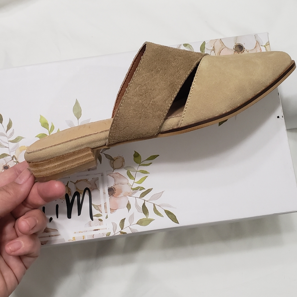 NEW Mi.iM Two Toned Beige Tan EPIC Mule 7.5 & 6 - Picture 4 of 8